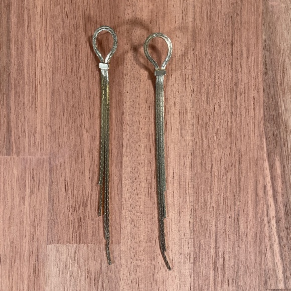 22. Gold Cluster Drop Earrings - Picture 4 of 9